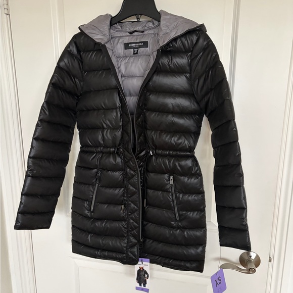 ❤️Kenneth Cole Women's Quilted Black Puffer Coat Size XS - Picture 9 of 11